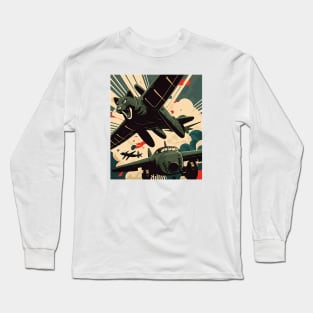 Feline Fury: The Bombcat Fighter Long Sleeve T-Shirt